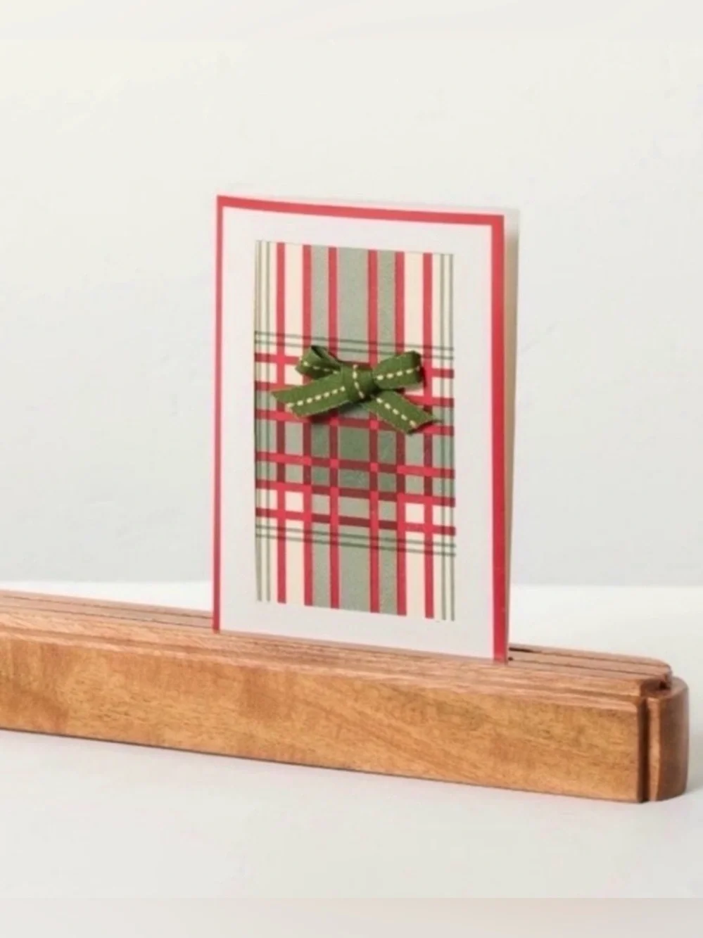 Hearth & Hand Wood Card Display Shelf- Natural Brown